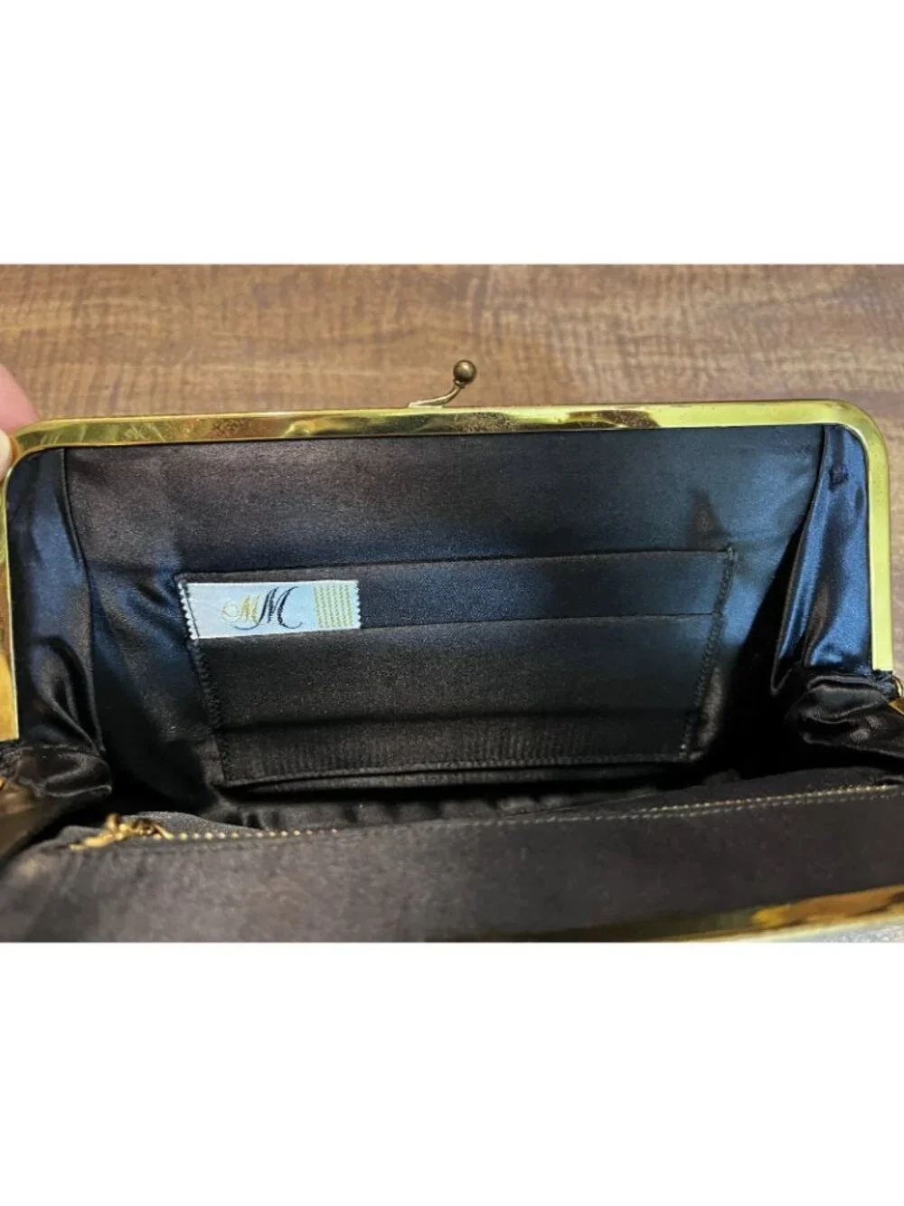 VTG Morris Moskowitz (MM) Black Velvet Clutch w/Coin Purse Evening Formal Gala